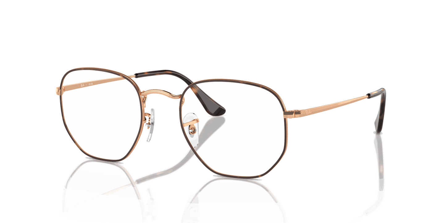 [Clear Lenses, Polished Havana On Rose Gold Frame]