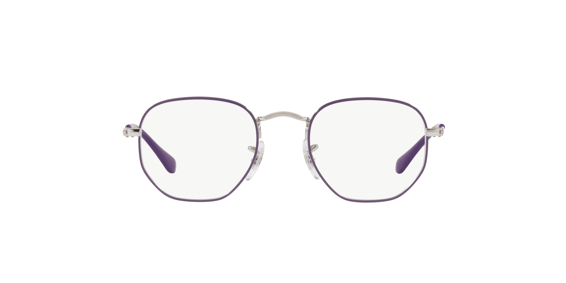 [Clear Lenses, Polished Violet On Silver Frame]