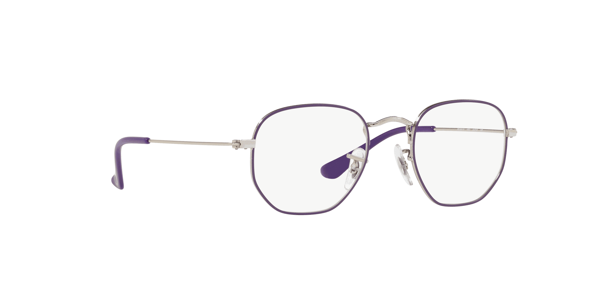 [Clear Lenses, Polished Violet On Silver Frame]