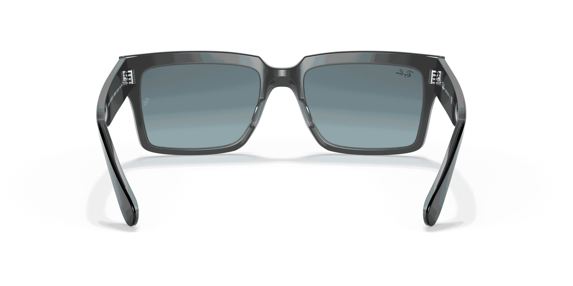 [Blue Gradient Lenses, Polished Black On Transparent Frame]