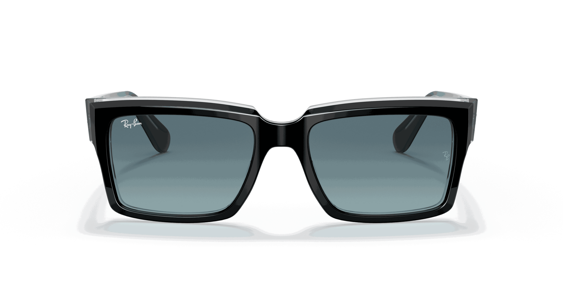 [Blue Gradient Lenses, Polished Black On Transparent Frame]