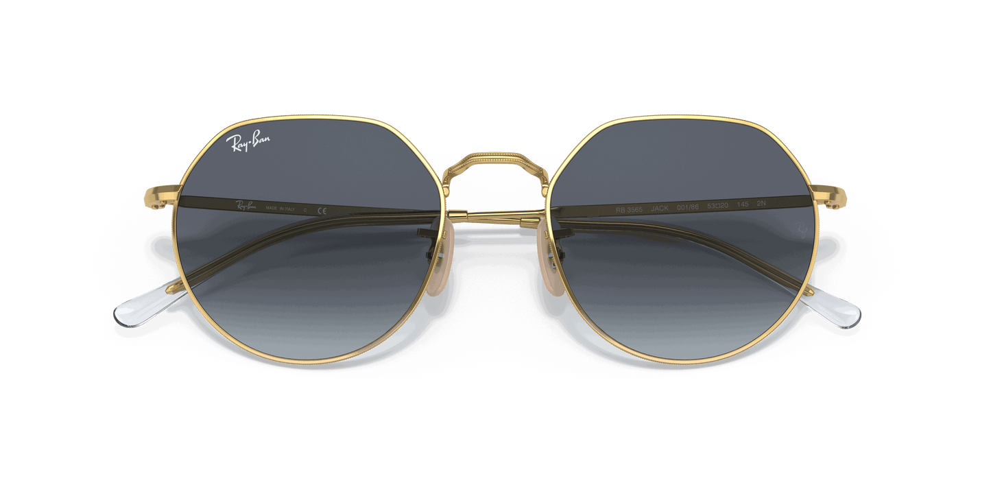 [Blue/Grey Lenses, Polished Arista Gold Frame]