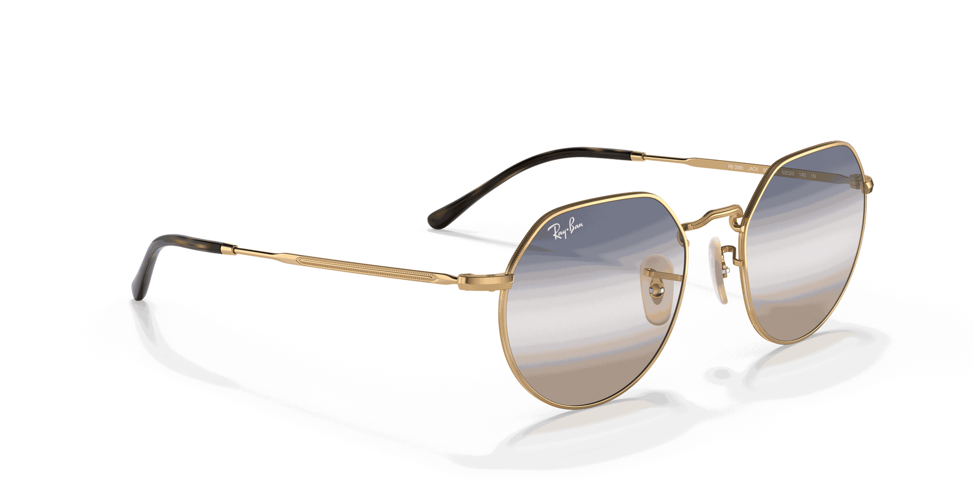 [Clear/Blue Lenses, Polished Arista Gold Frame]