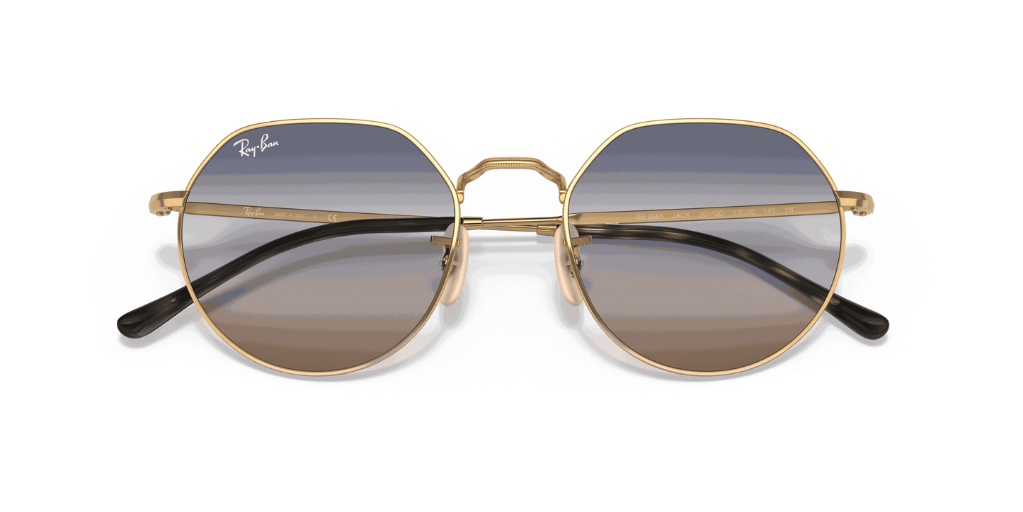 [Clear/Blue Lenses, Polished Arista Gold Frame]