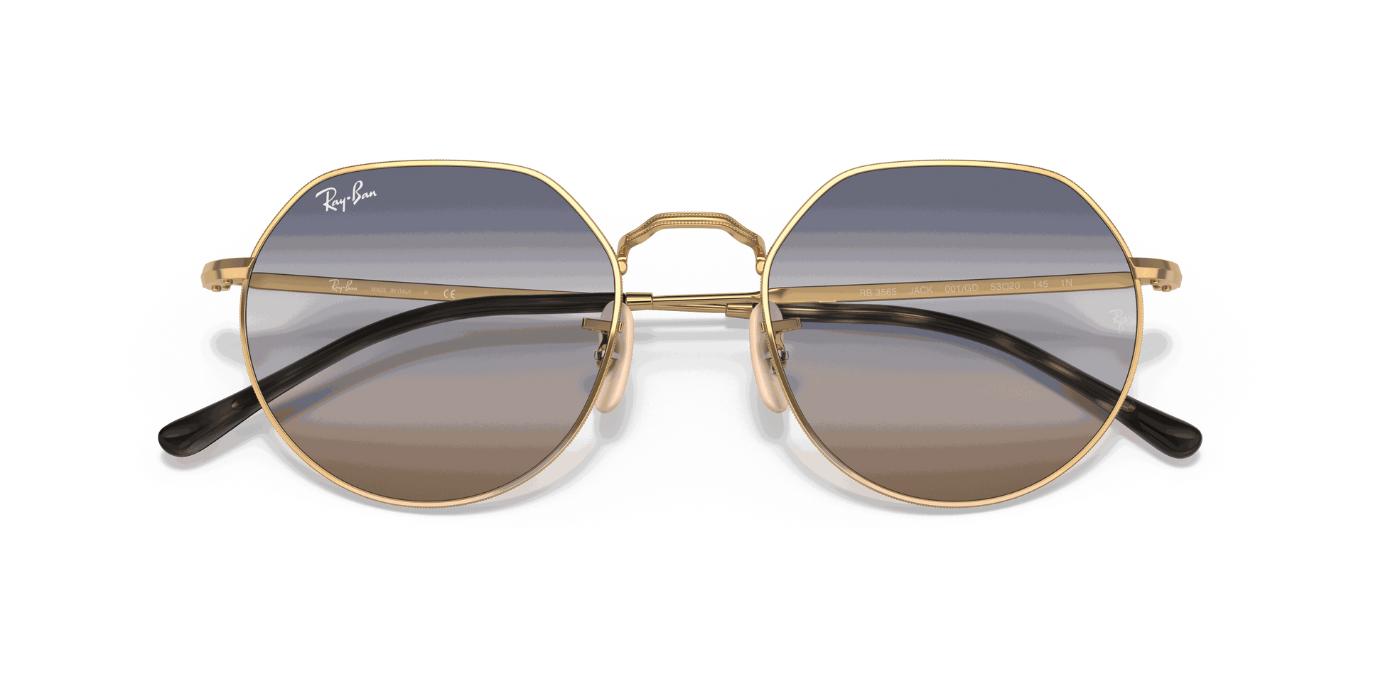 [Clear/Blue Lenses, Polished Arista Gold Frame]