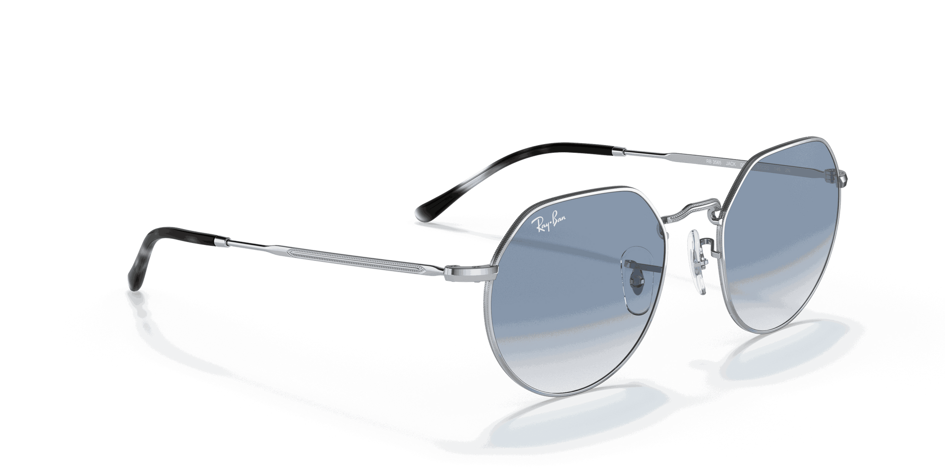 [Blue Lenses, Polished Silver Frame]