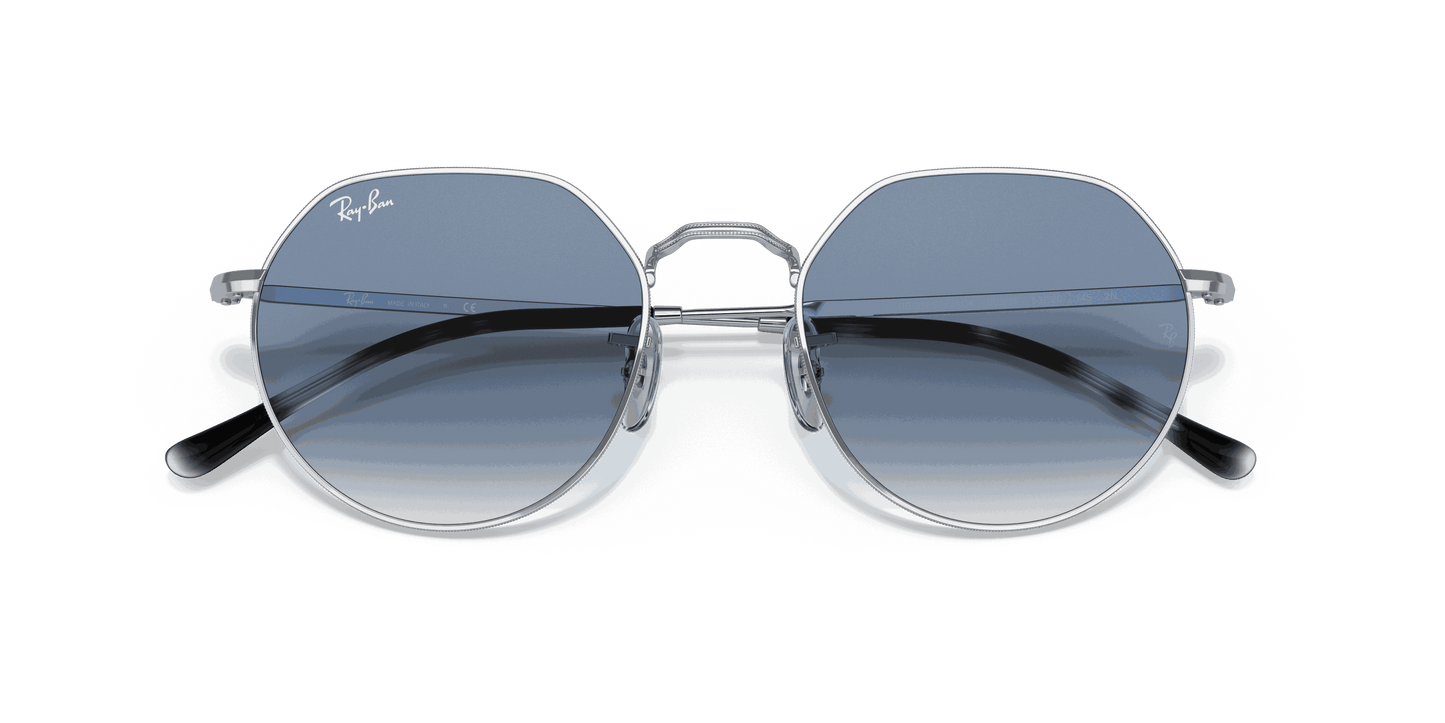 [Blue Lenses, Polished Silver Frame]