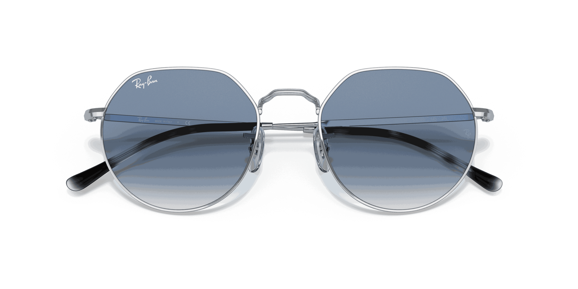 [Blue Lenses, Polished Silver Frame]