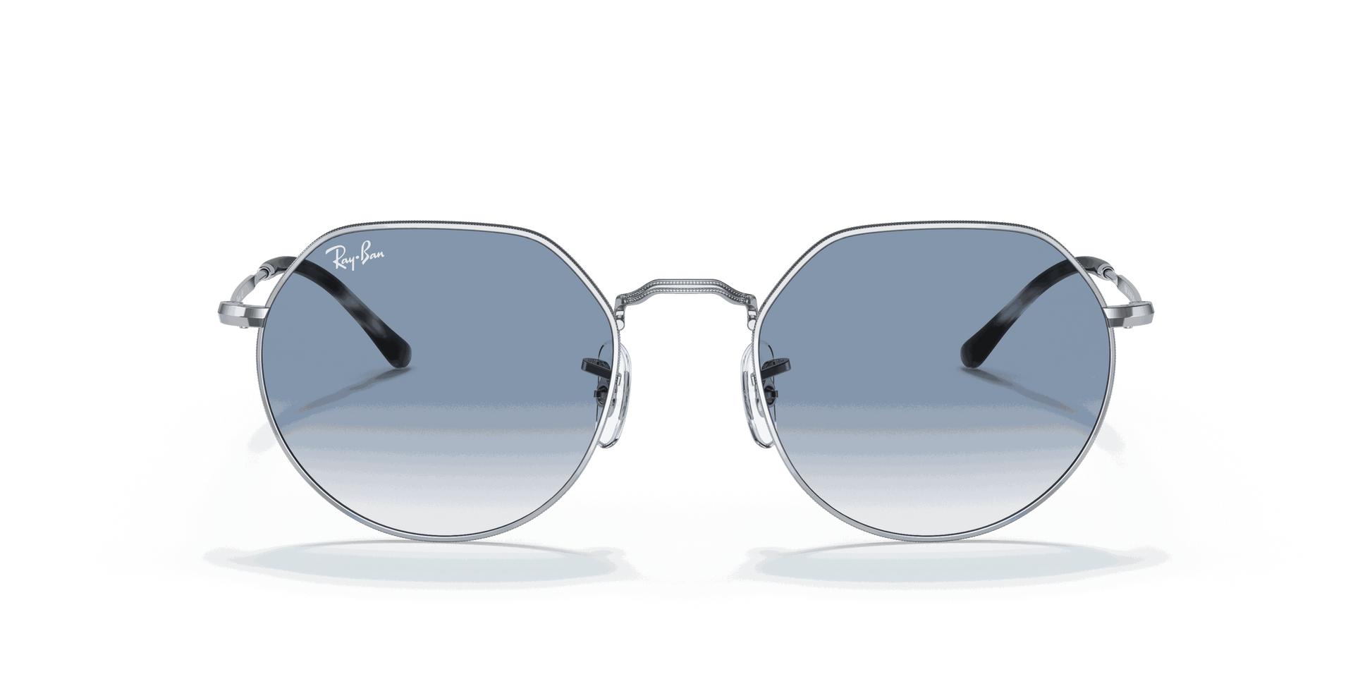 [Blue Lenses, Polished Silver Frame]