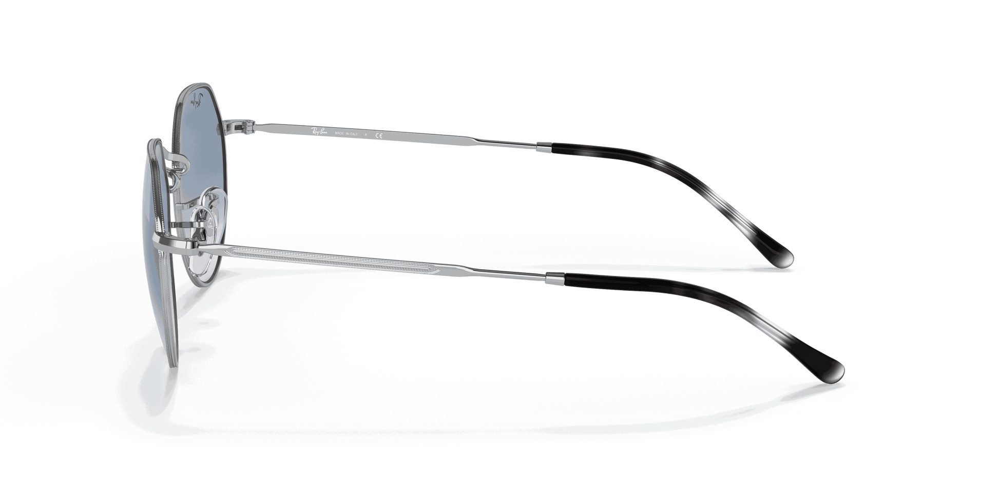 [Blue Lenses, Polished Silver Frame]