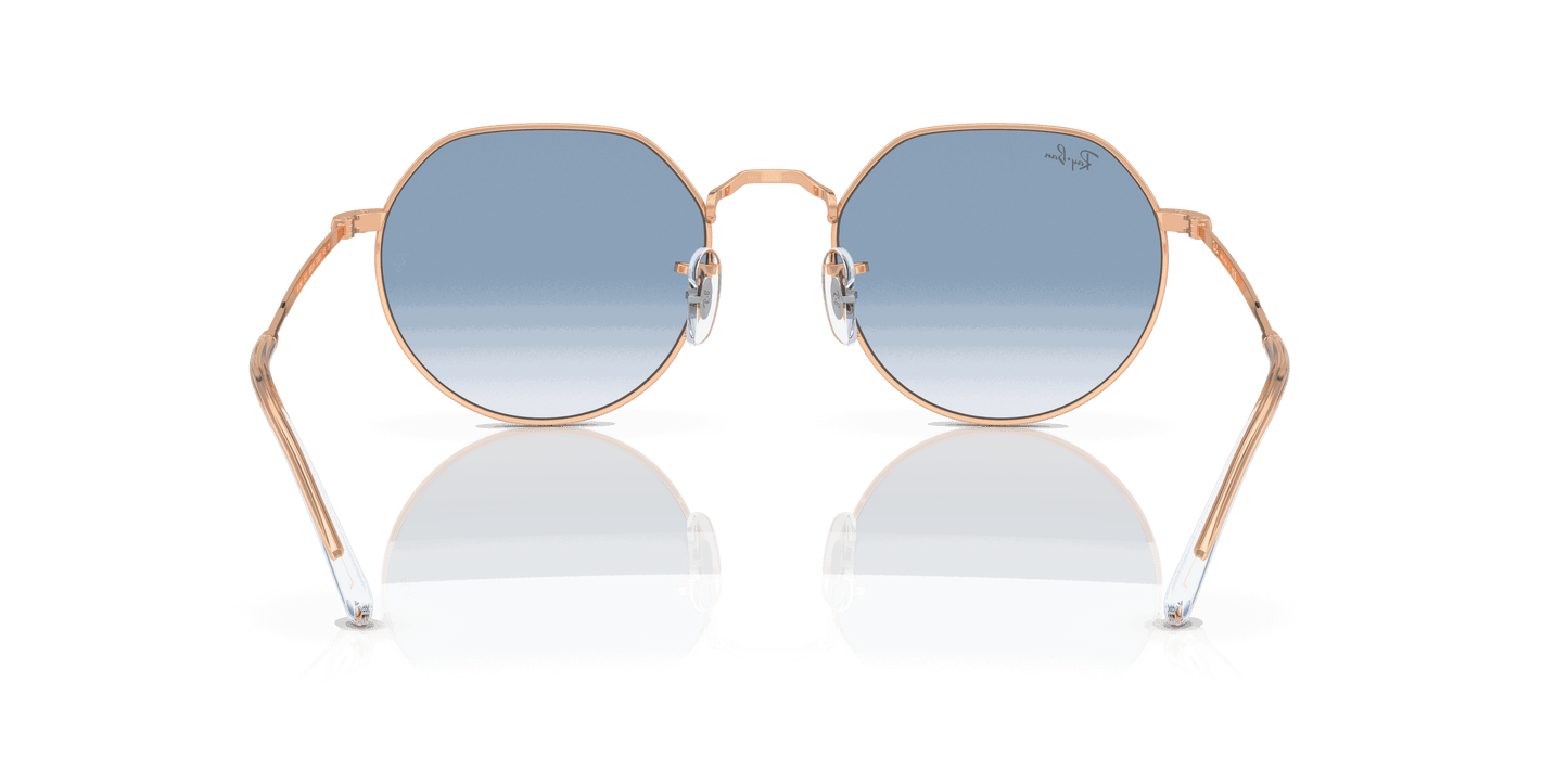 [Clear & Blue Lenses, Polished Rose Gold Frame]