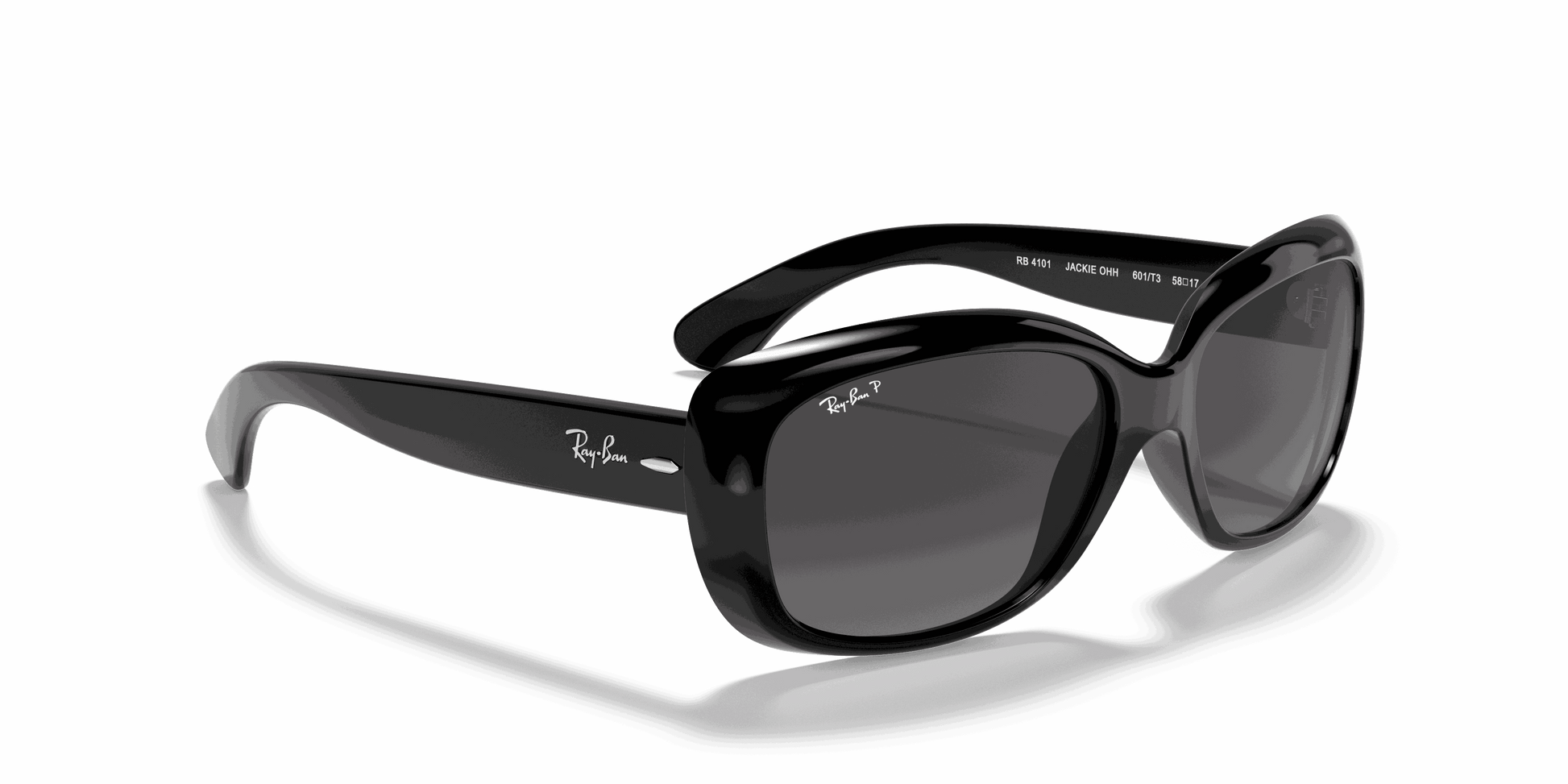 [Grey Lenses, Polished Black Frame]