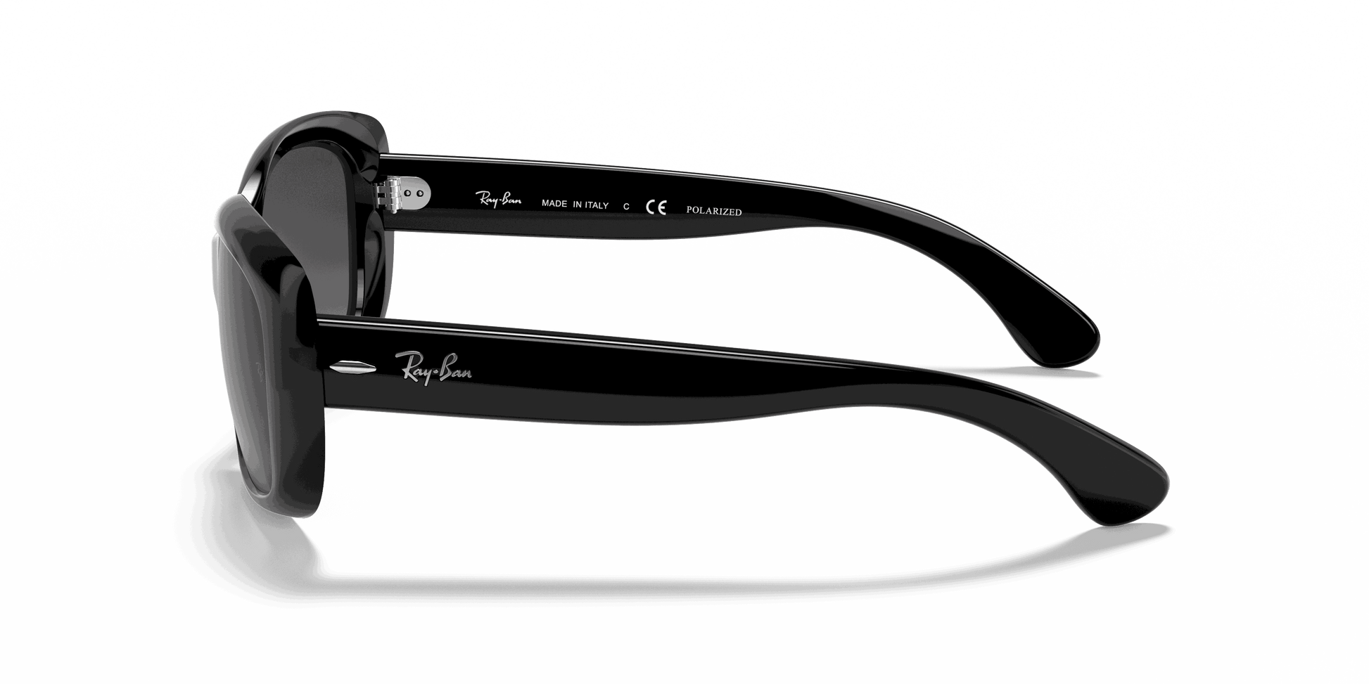 [Grey Lenses, Polished Black Frame]