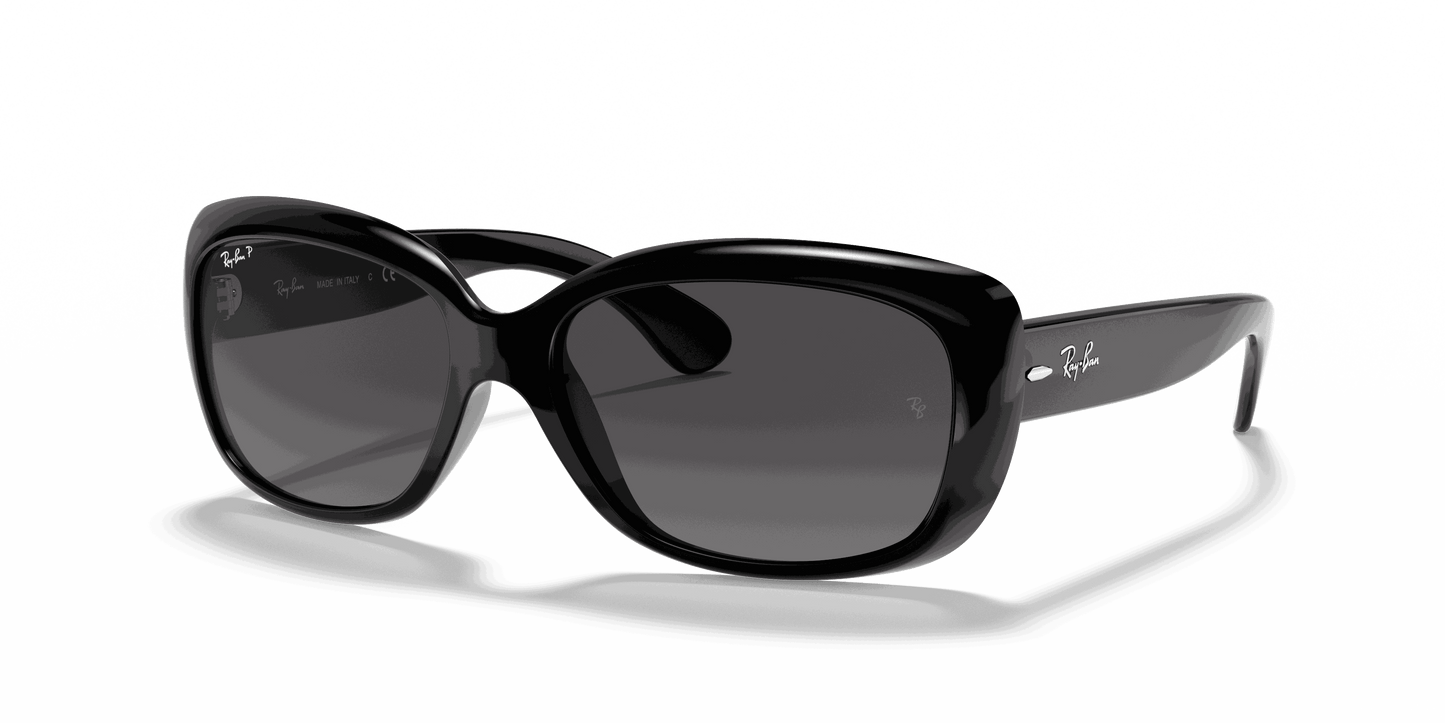 [Grey Lenses, Polished Black Frame]