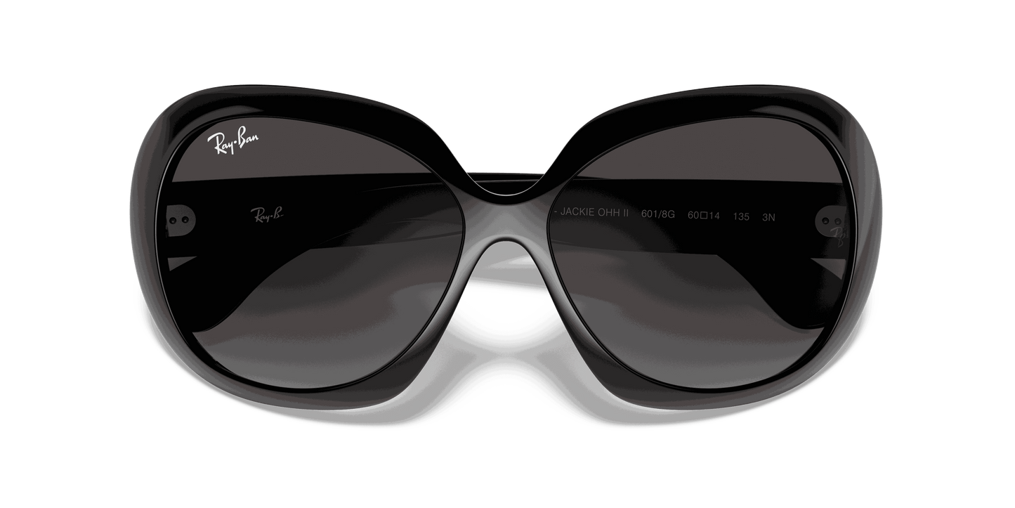 [Grey Gradient Lenses, Polished Black Frame]