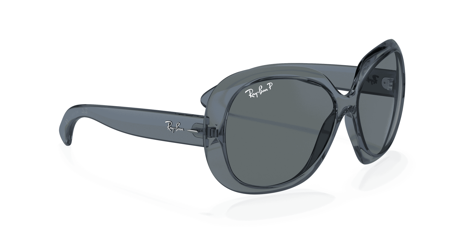 [Dark Grey Lenses, Polished Transparent Blue Frame]