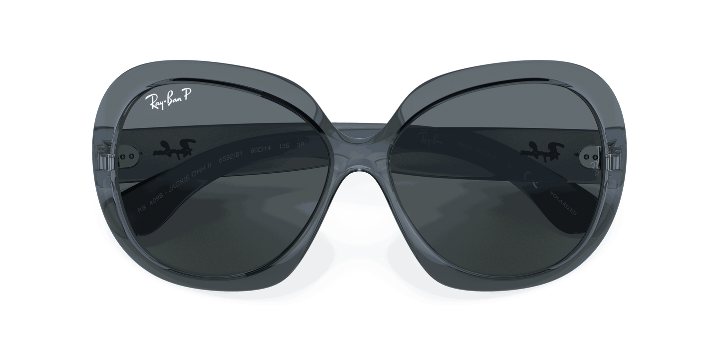 [Dark Grey Lenses, Polished Transparent Blue Frame]