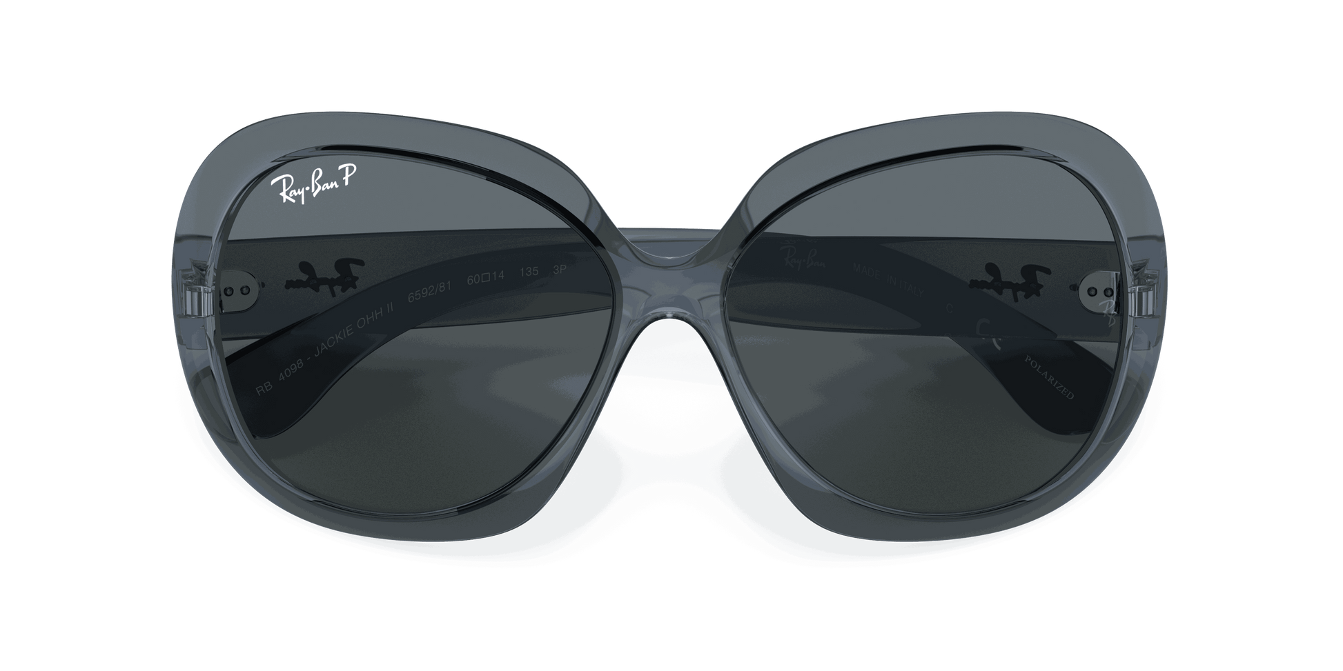 [Dark Grey Lenses, Polished Transparent Blue Frame]