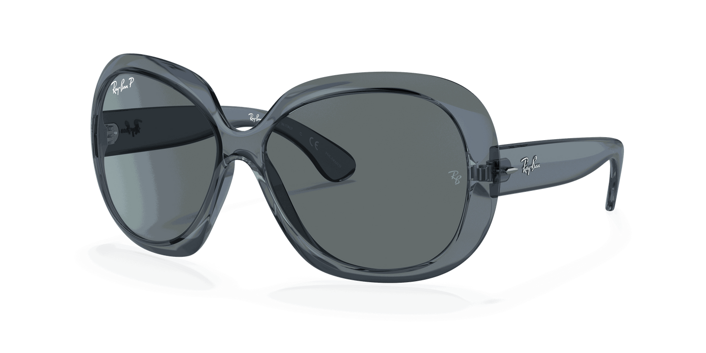 [Dark Grey Lenses, Polished Transparent Blue Frame]