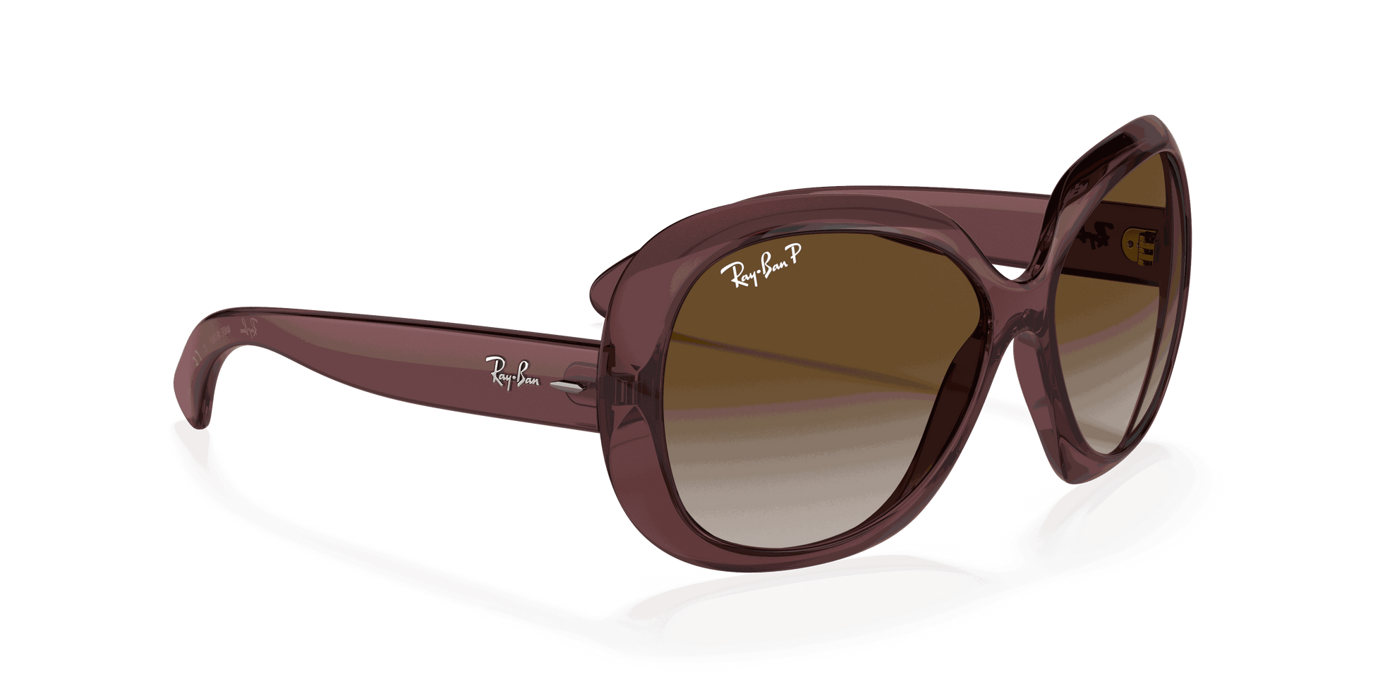 [Grey Gradient Brown Polar Lenses, Polished Transparent Dark Brown Frame]