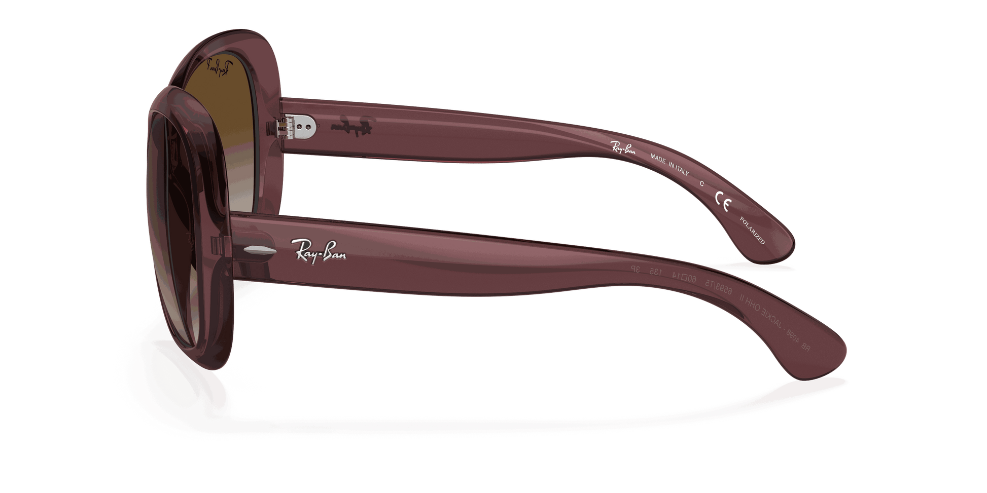 [Grey Gradient Brown Polar Lenses, Polished Transparent Dark Brown Frame]