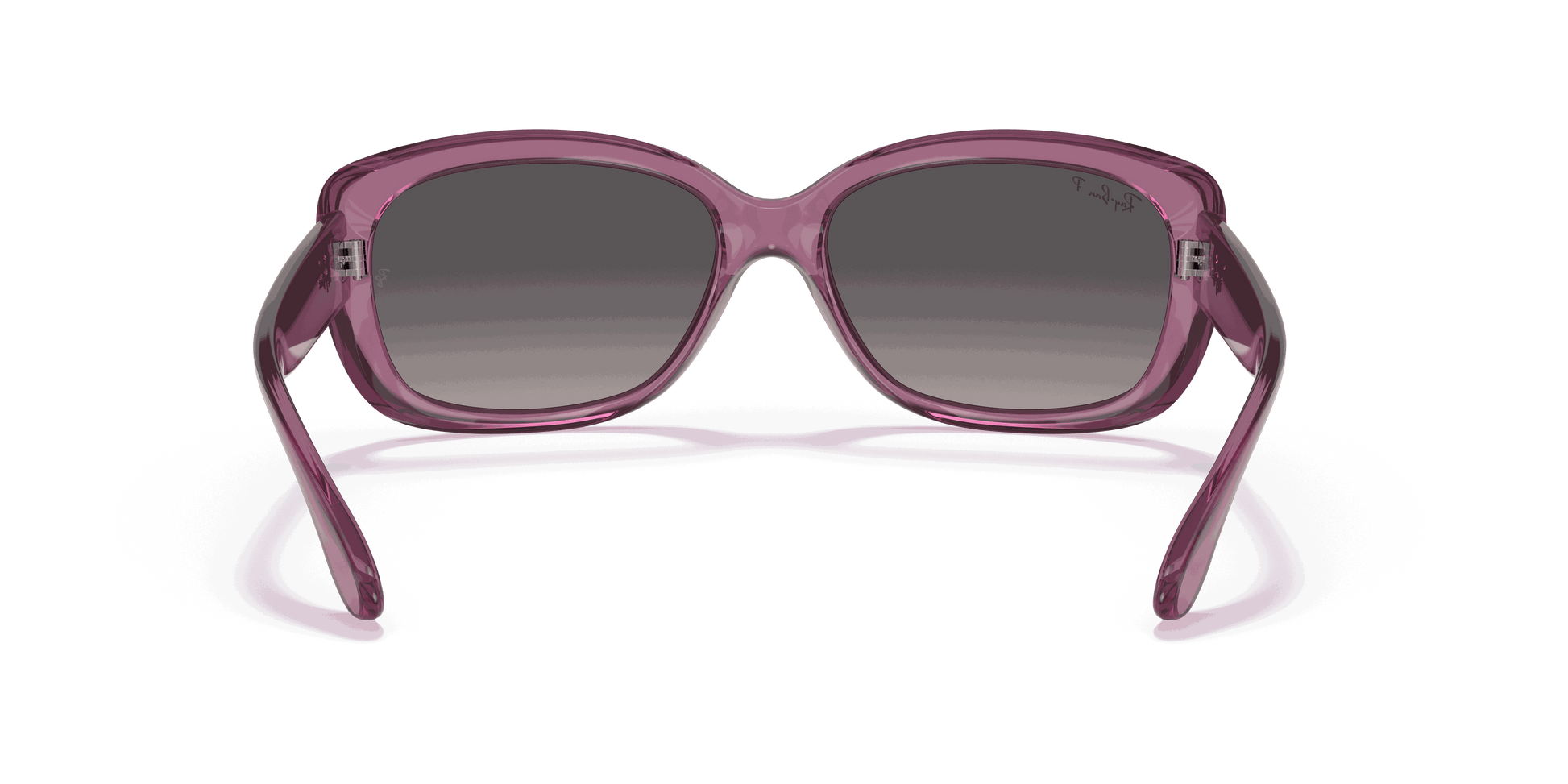 [Grey Gradient Polar Lenses, Polished Transparent Violet Frame]