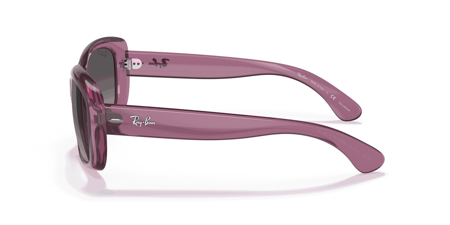 [Grey Gradient Polar Lenses, Polished Transparent Violet Frame]