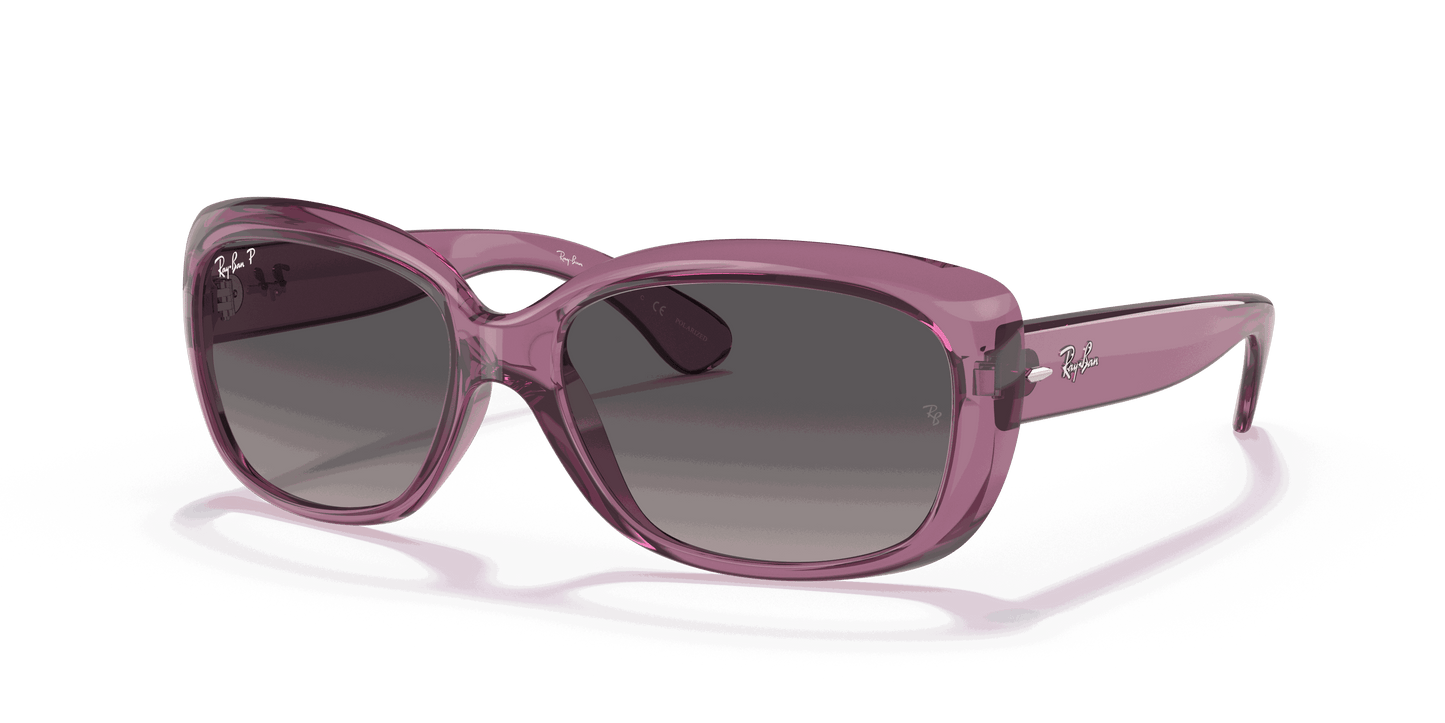 [Grey Gradient Polar Lenses, Polished Transparent Violet Frame]