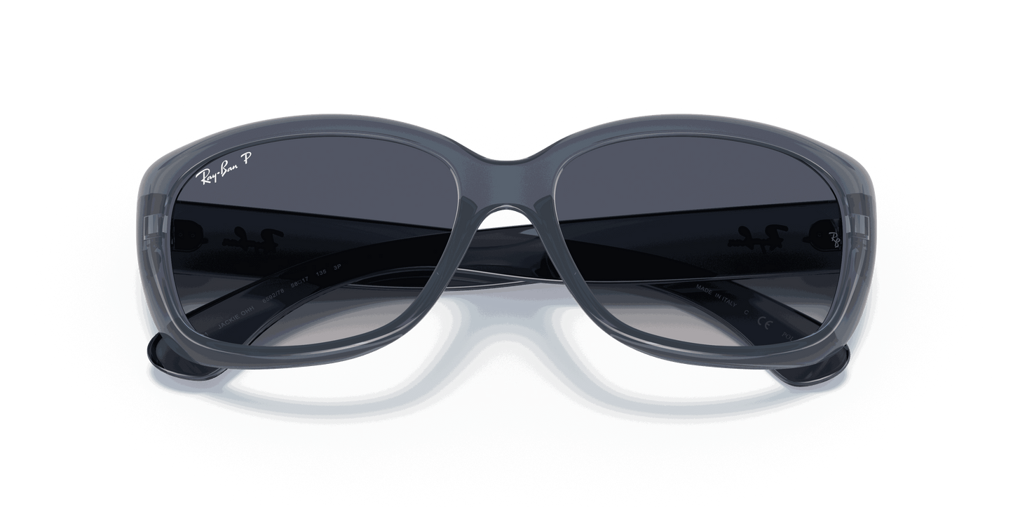 [Blue Gradient Polar Lenses, Polished Transparent Blue Frame]