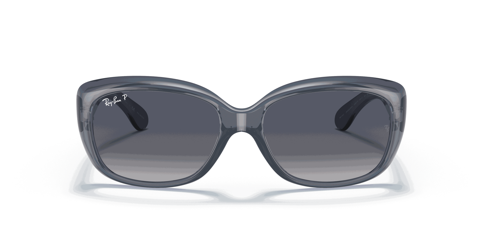 [Blue Gradient Polar Lenses, Polished Transparent Blue Frame]