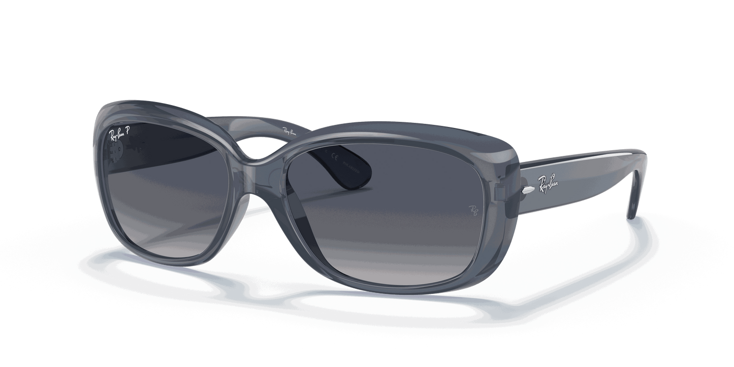 [Blue Gradient Polar Lenses, Polished Transparent Blue Frame]