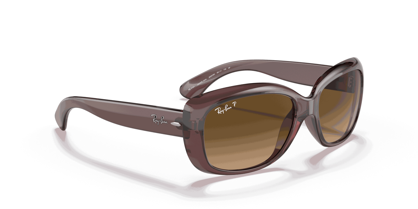 [Brown Gradient Polar Lenses, Polished Transparent Dark Brown Frame]