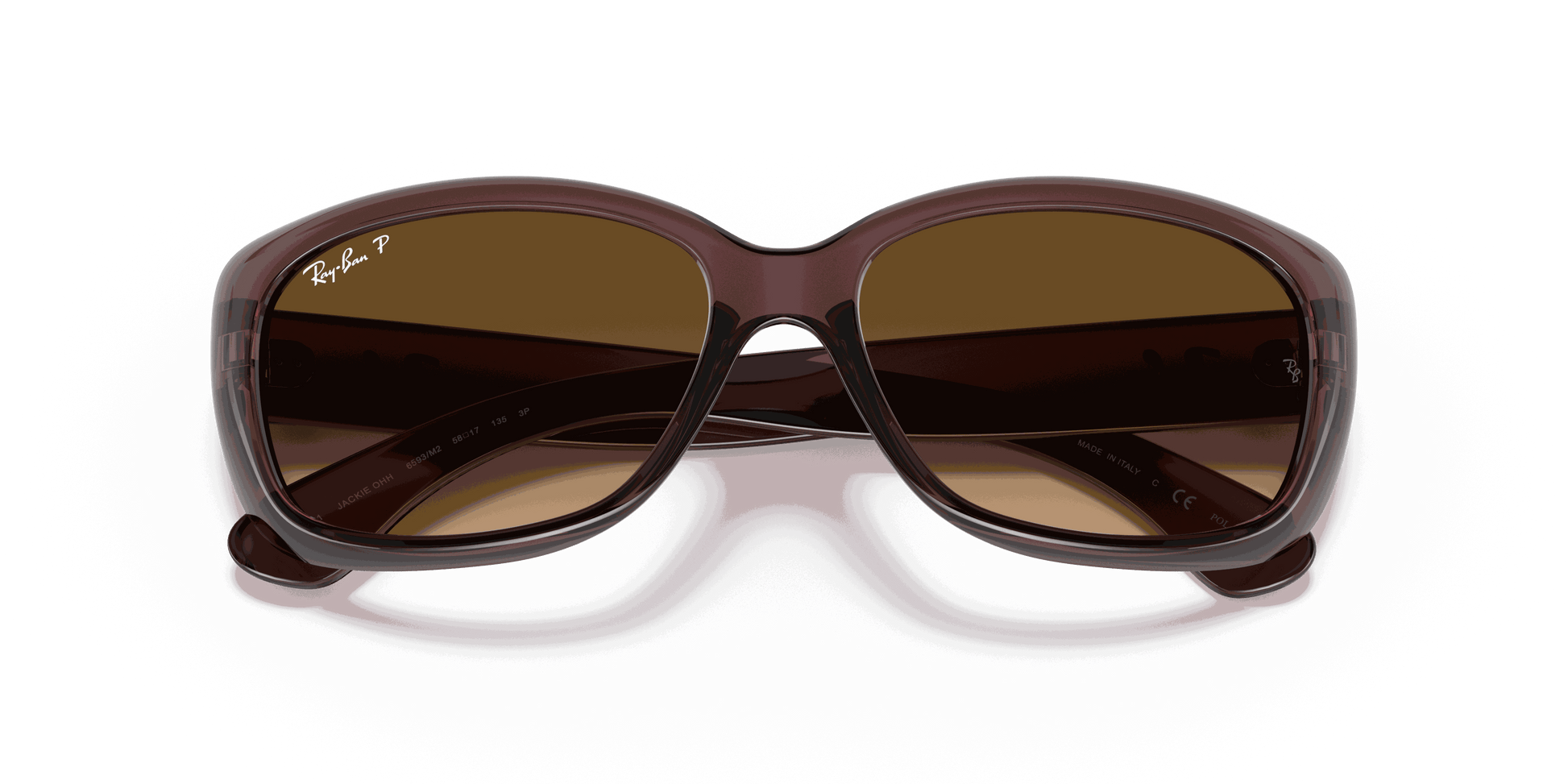 [Brown Gradient Polar Lenses, Polished Transparent Dark Brown Frame]
