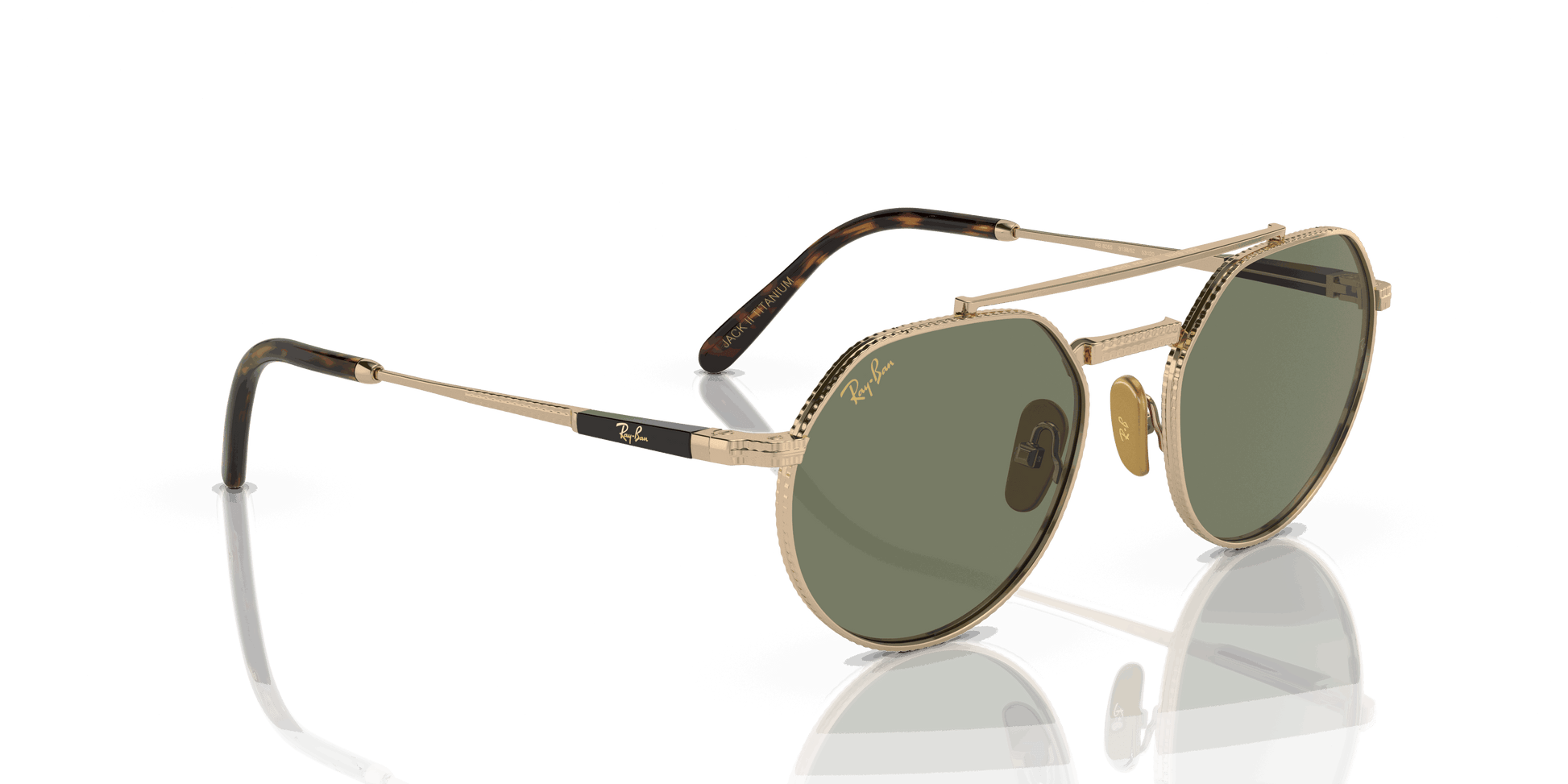 [Green Lenses, Polished Arista Gold Frame]