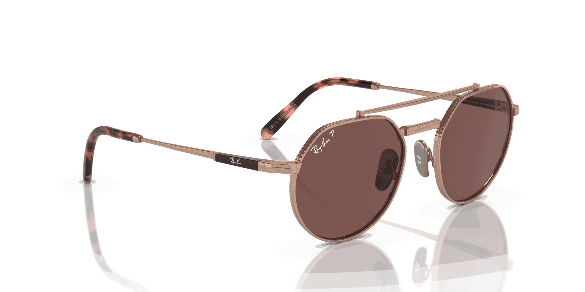 [Dark Violet Lenses, Polished Rose Gold Frame]