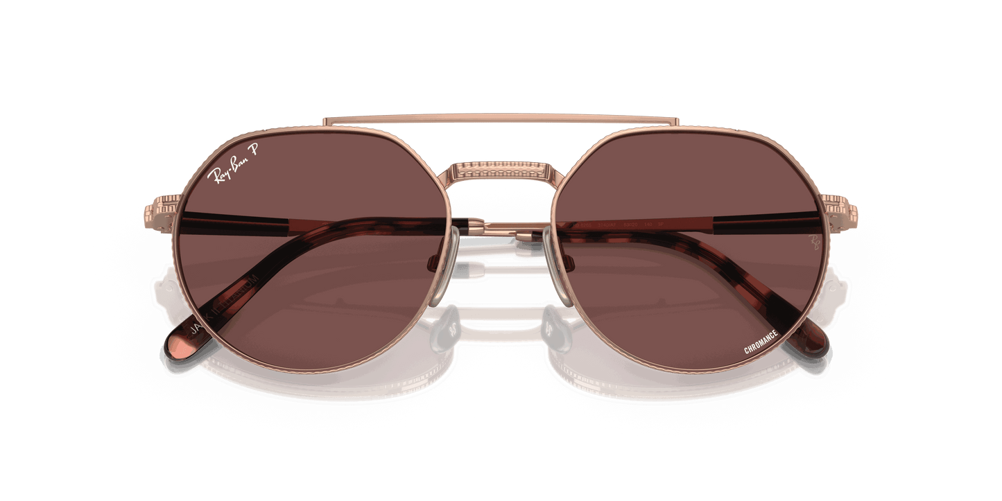 [Dark Violet Lenses, Polished Rose Gold Frame]