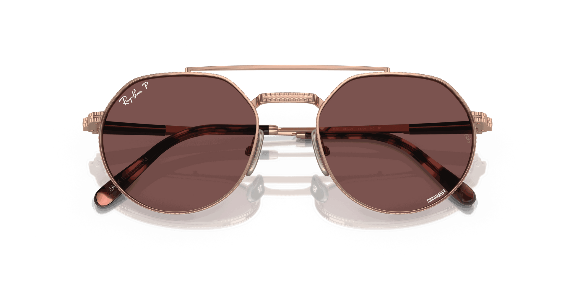 [Dark Violet Lenses, Polished Rose Gold Frame]