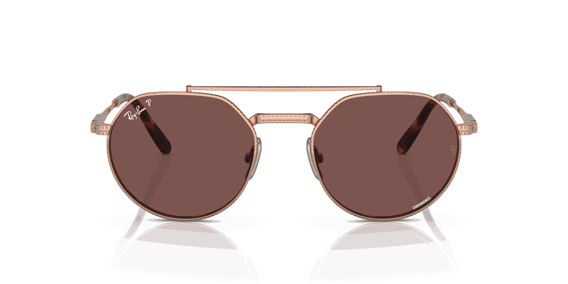 [Dark Violet Lenses, Polished Rose Gold Frame]