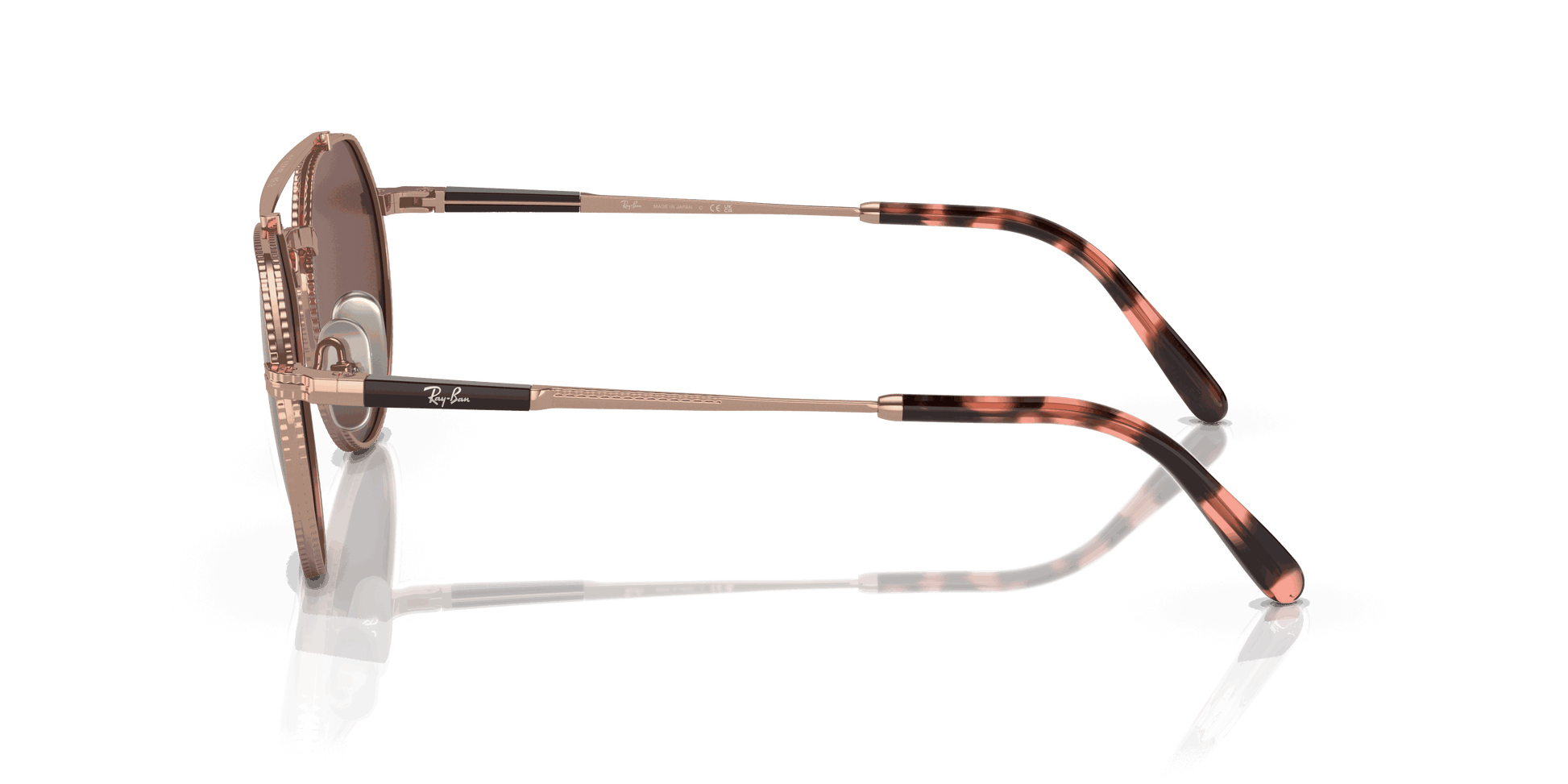 [Dark Violet Lenses, Polished Rose Gold Frame]
