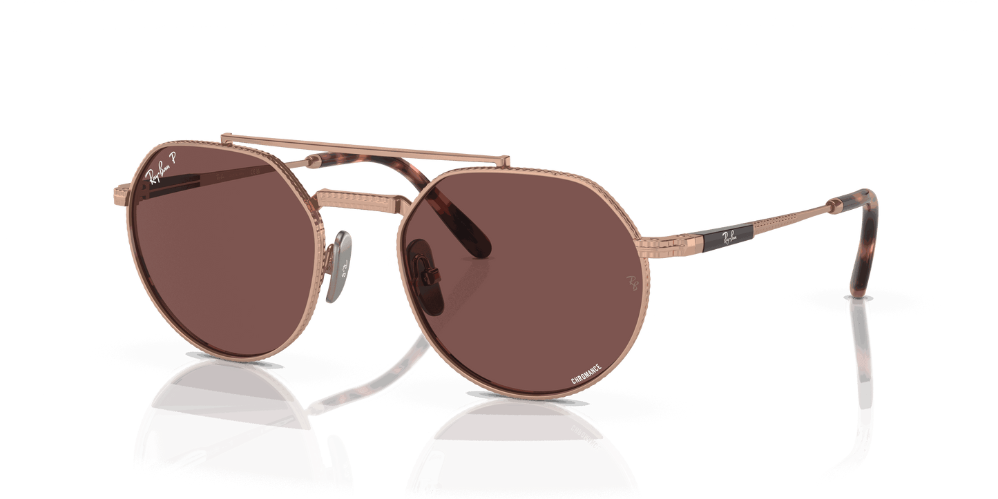 [Dark Violet Lenses, Polished Rose Gold Frame]