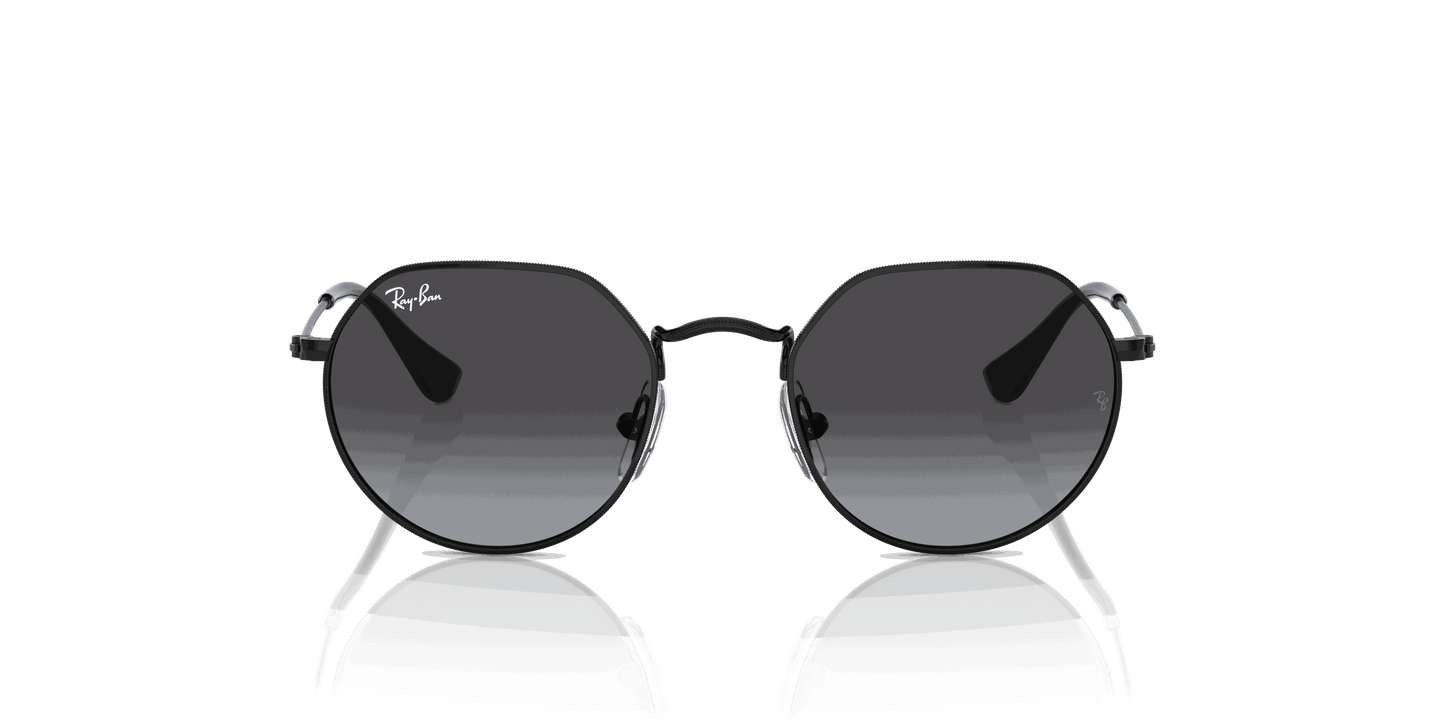 [Grey Gradient Lenses, Polished Black Frame]