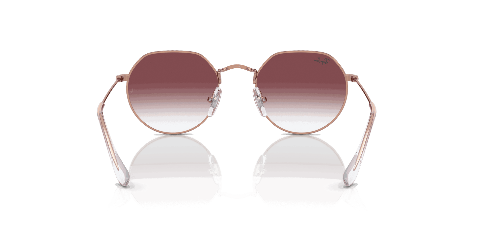 [Gradient Dark Violet Lenses, Polished Rose Gold Frame]