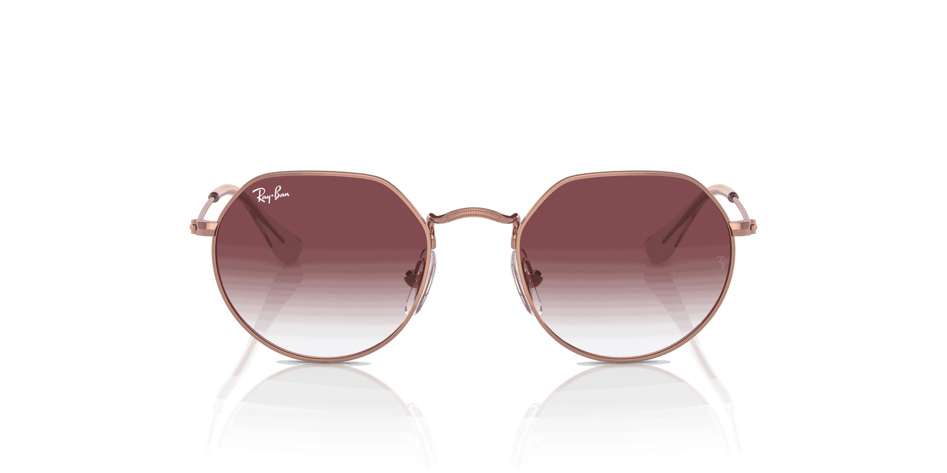 [Gradient Dark Violet Lenses, Polished Rose Gold Frame]