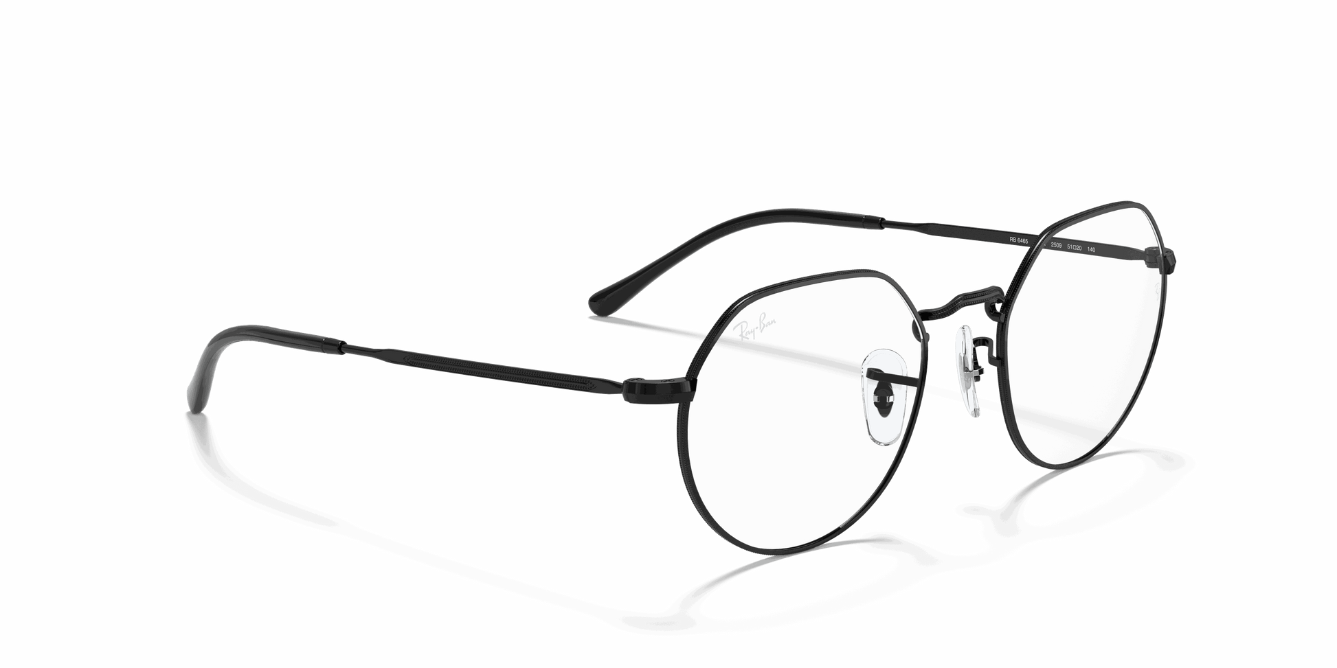 [Clear Lenses, Polished Black Frame]