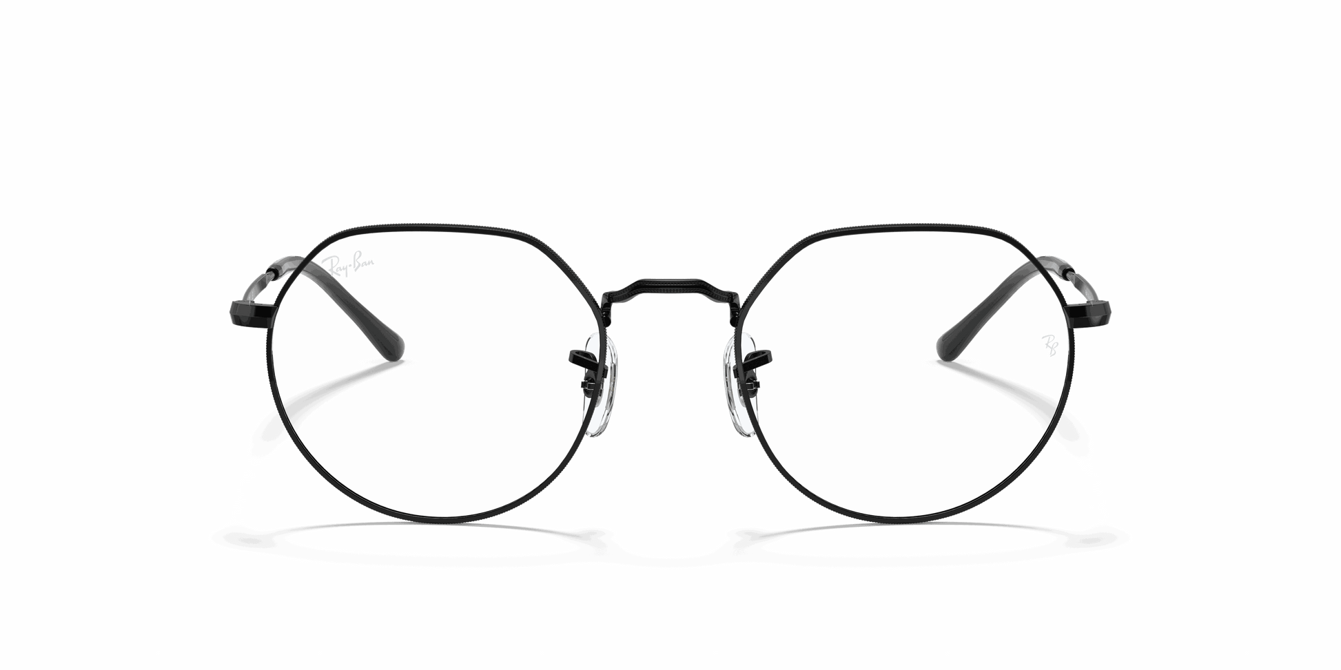 [Clear Lenses, Polished Black Frame]