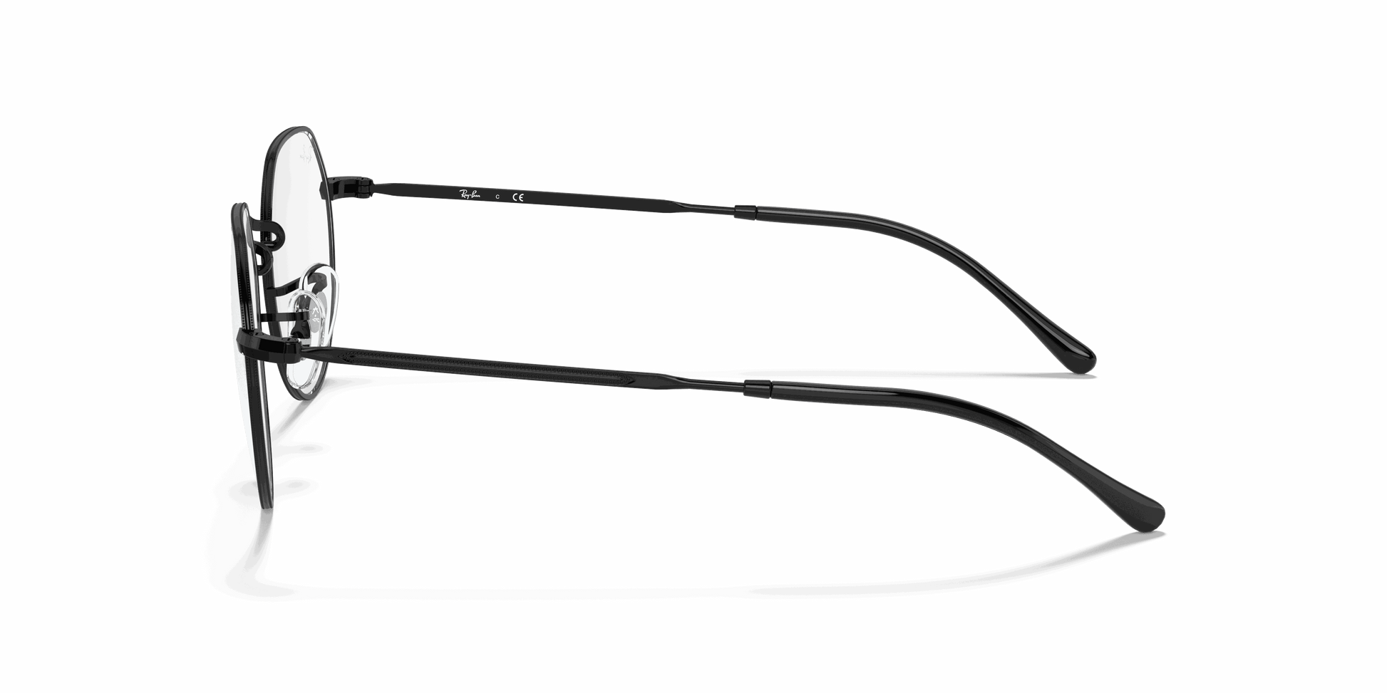 [Clear Lenses, Polished Black Frame]