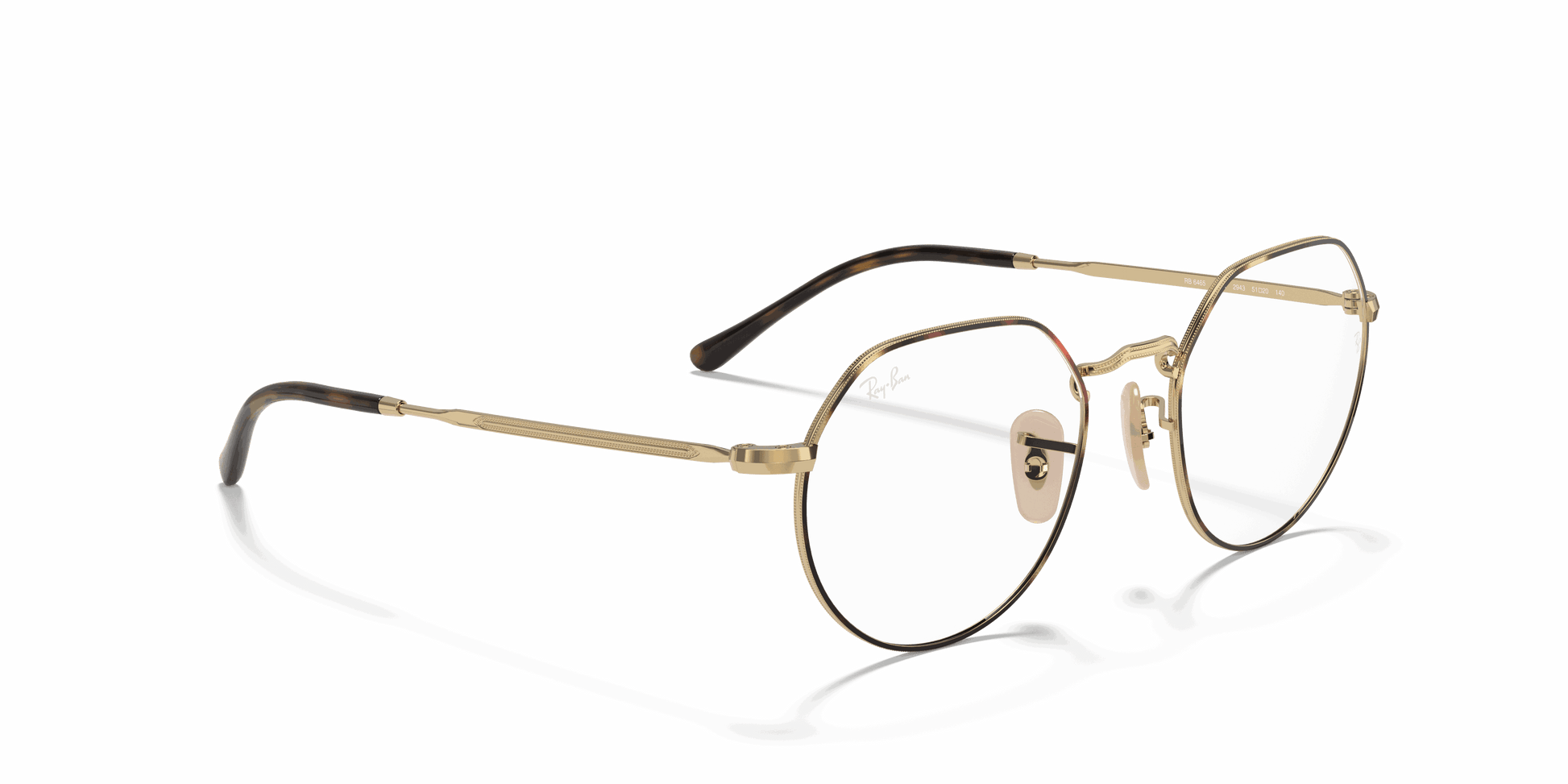 [Clear Lenses, Polished Havana On Gold Frame]