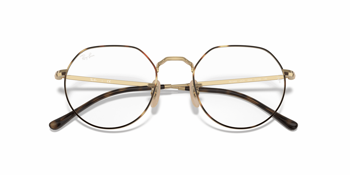 [Clear Lenses, Polished Havana On Gold Frame]