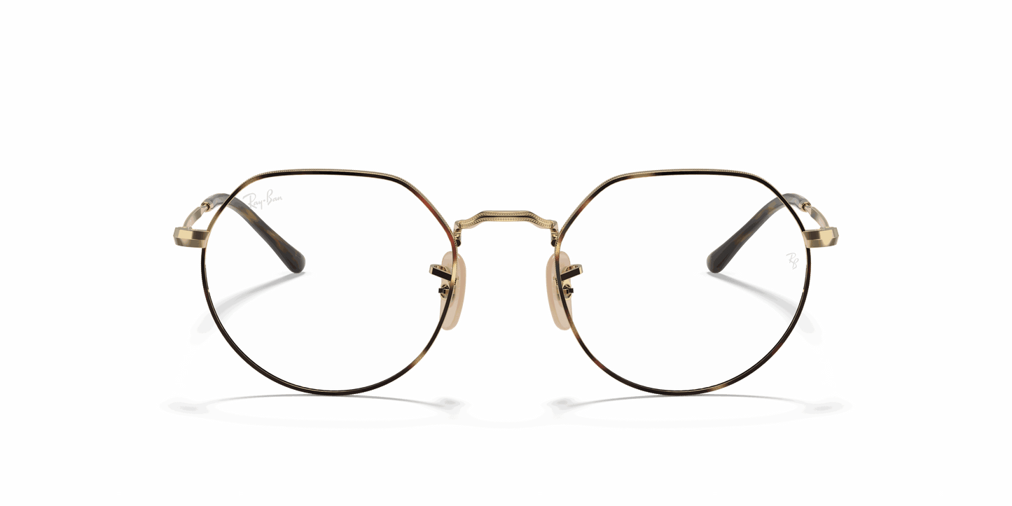 [Clear Lenses, Polished Havana On Gold Frame]