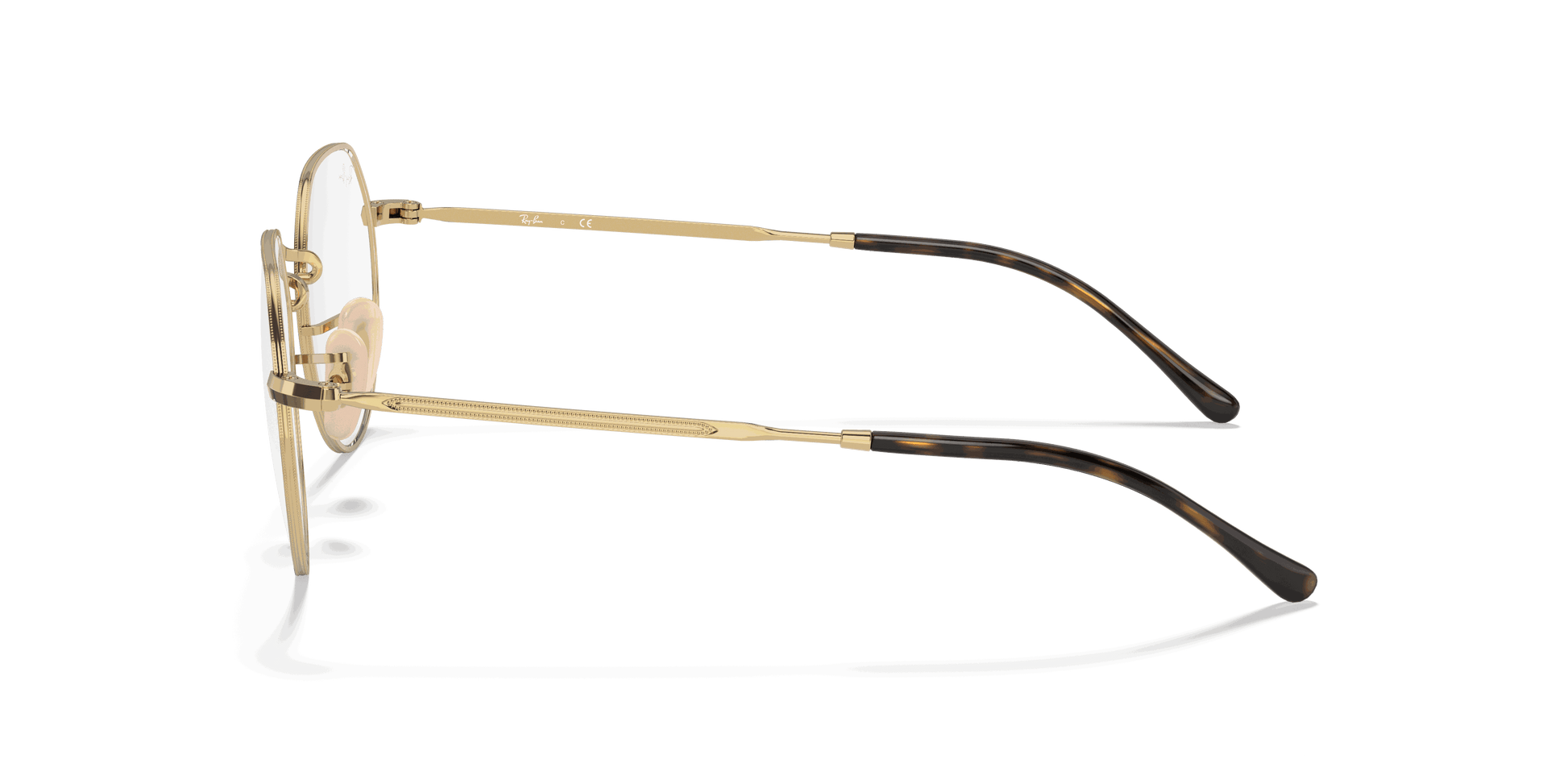 [Clear Lenses, Polished Havana On Gold Frame]